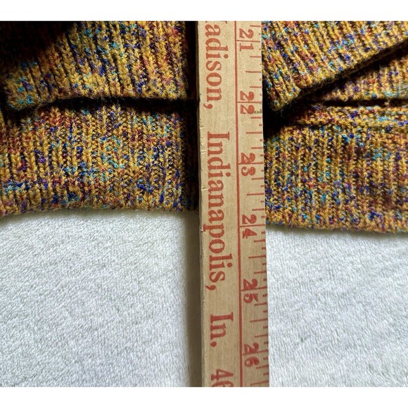 Retrology Sweater Womens Size S Cable knit Tunic Orange Teal Fall Goblincore - Picture 6 of 7